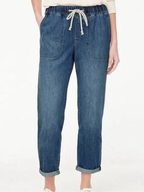 J. Crew Women’s Drawstring Denim Pants in a Size 27
